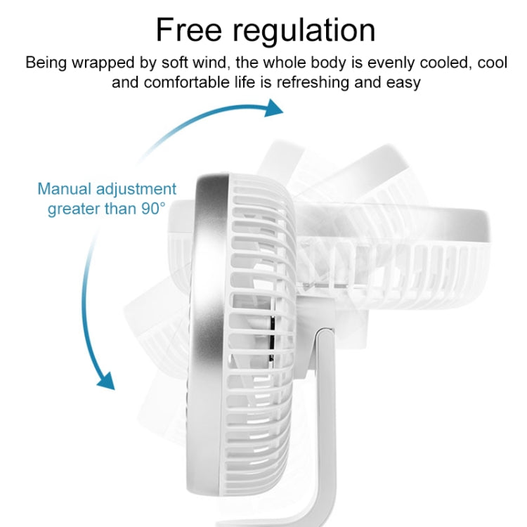 N702 Smart Digital Display Desktop Oscillating Fan - White