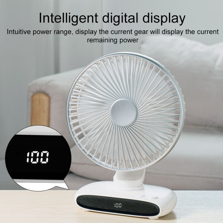 N702 Smart Digital Display Desktop Oscillating Fan - White