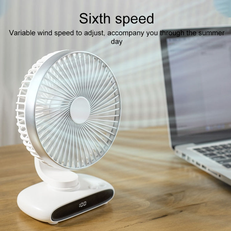 N702 Smart Digital Display Desktop Oscillating Fan - White