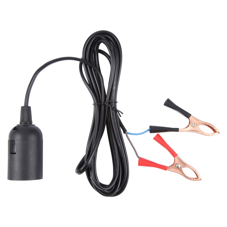 E14 Car Battery Charging Crocodile Clip to Headlight Connection Cable, Cable Length:1.3m