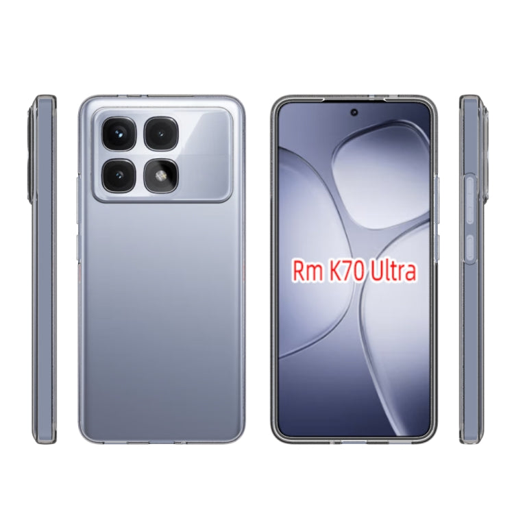 For Redmi K70 Ultra Waterproof Texture TPU Phone Case - Transparent