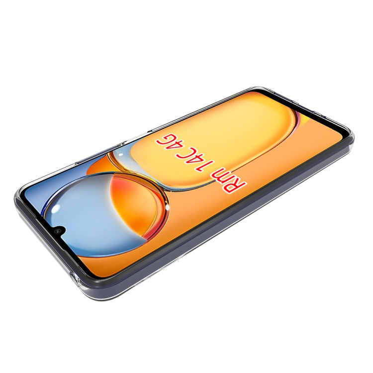 For Redmi 14C 4G Waterproof Texture TPU Phone Case - Transparent