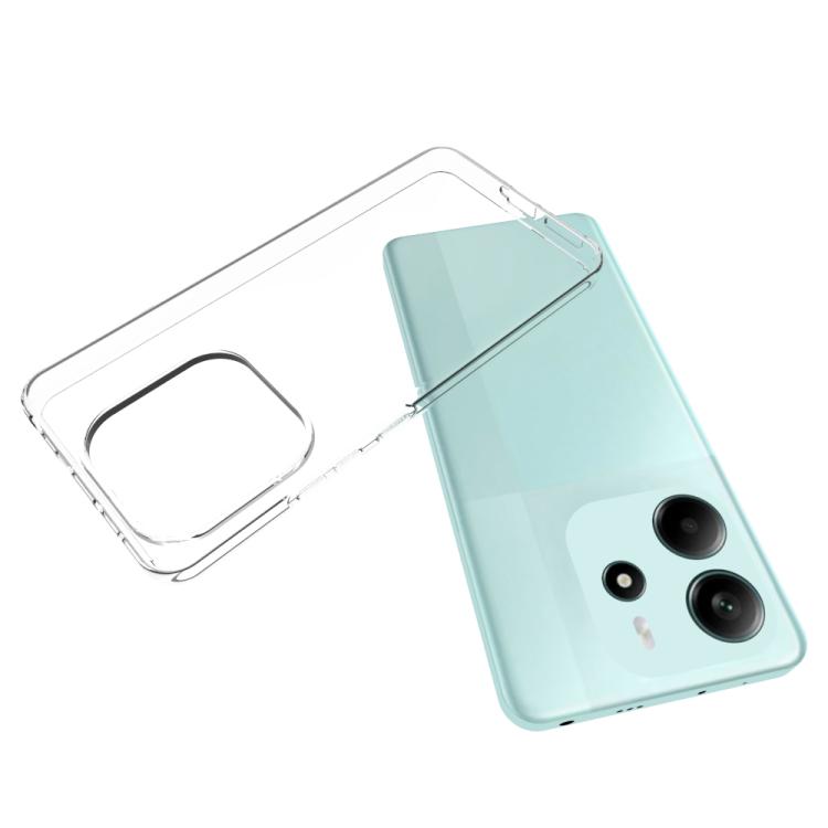 For Redmi Note 14 4G 163.25mm Waterproof Texture TPU Phone Case - Transparent