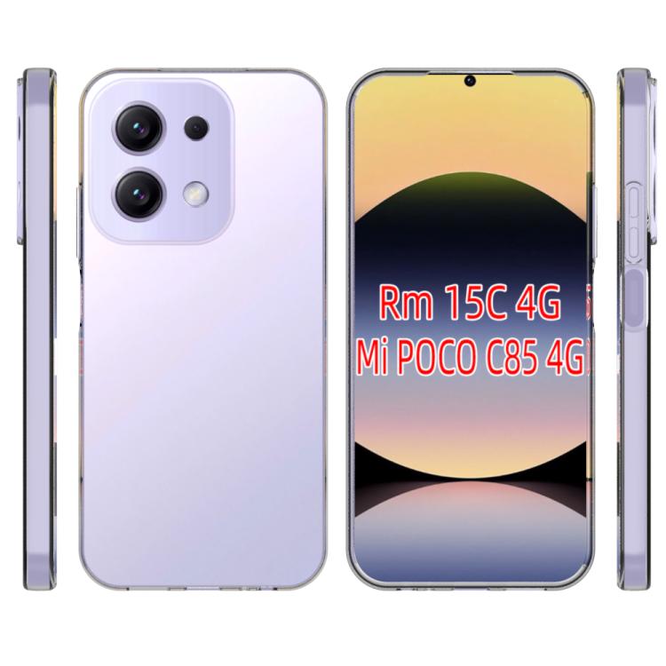 For Redmi 15C 5G / 4G Global 171mm Waterproof Texture TPU Phone Case - Transparent