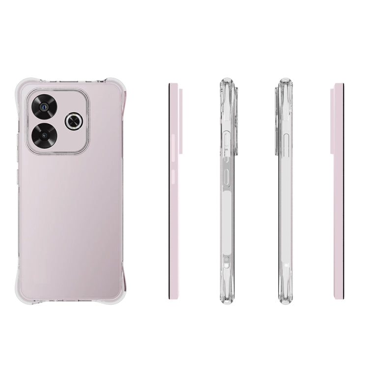 For Redmi Note 14 5G Shockproof Non-slip Thickening TPU Phone Case - Transparent