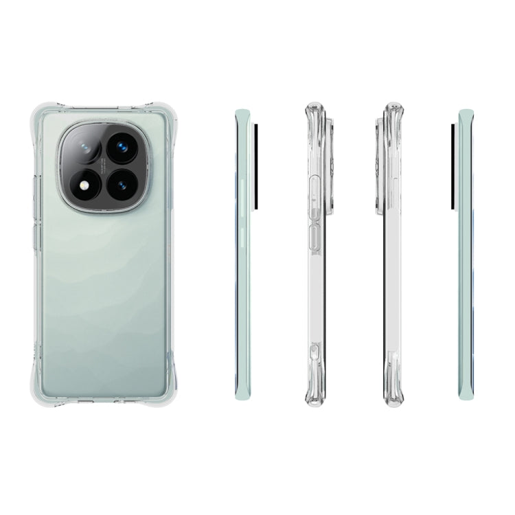 For Redmi Note 14 Pro+ 5G Shockproof Non-slip Thickening TPU Phone Case - Transparent