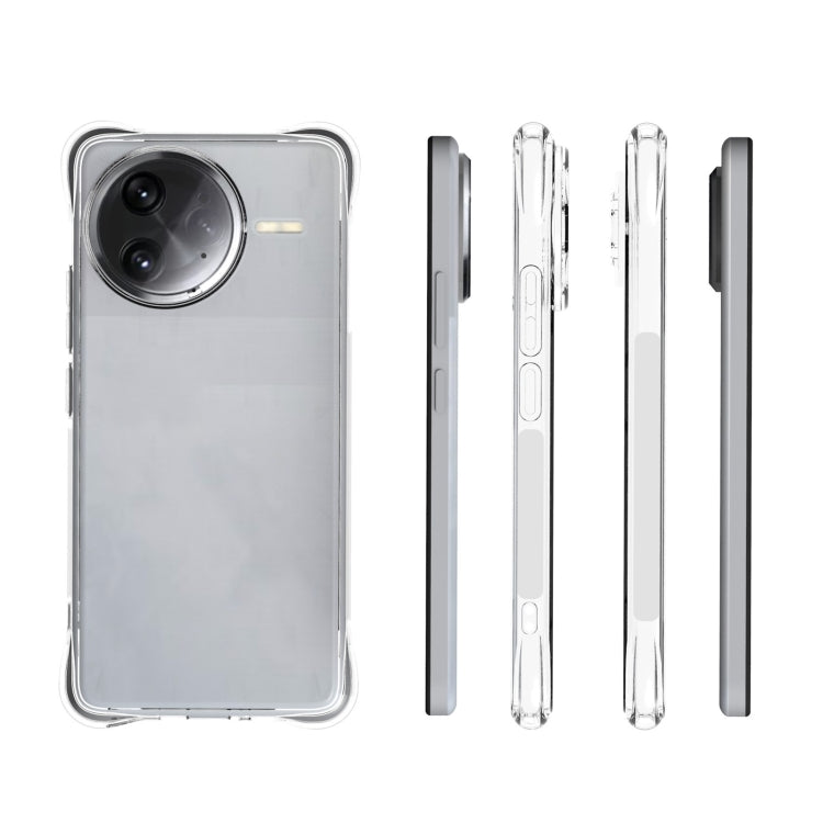 For Redmi K80 Pro Shockproof Non-slip Thickening TPU Phone Case - Transparent