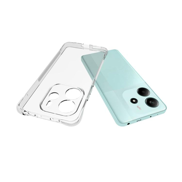 For Redmi Note 14 4G 163.25mm Shockproof Non-slip Thickening TPU Phone Case - Transparent