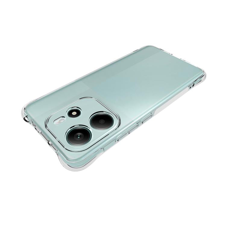 For Redmi Note 14 4G 163.25mm Shockproof Non-slip Thickening TPU Phone Case - Transparent