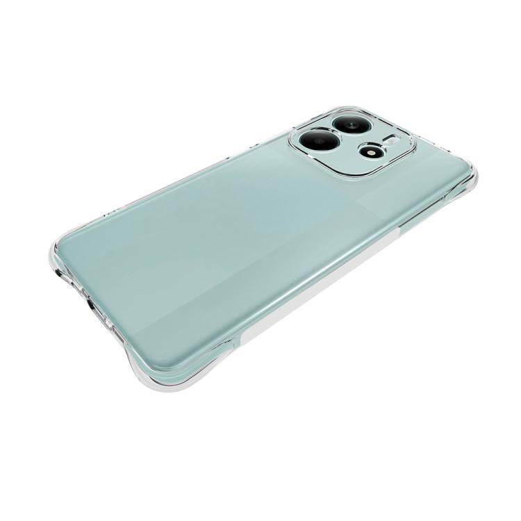 For Redmi Note 14 4G 163.25mm Shockproof Non-slip Thickening TPU Phone Case - Transparent