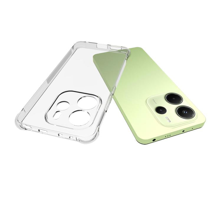 For Redmi Note 14 4G 164.84mm Shockproof Non-slip Thickening TPU Phone Case - Transparent