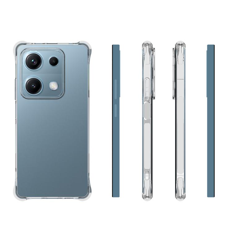 For Redmi Note 14S 4G Shockproof Non-slip Thickening TPU Phone Case - Transparent