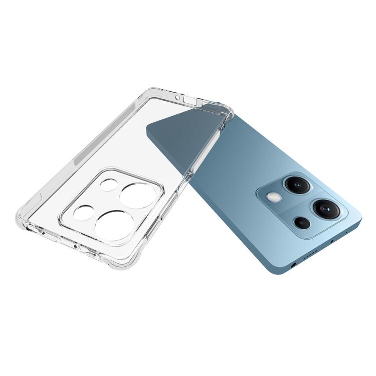 For Redmi Note 14S 4G Shockproof Non-slip Thickening TPU Phone Case - Transparent