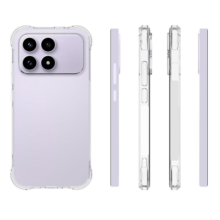 For Redmi K90 Shockproof Non-slip Thickening TPU Phone Case - Transparent