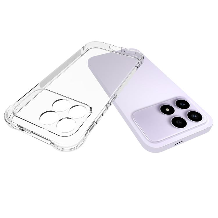 For Redmi K90 Shockproof Non-slip Thickening TPU Phone Case - Transparent