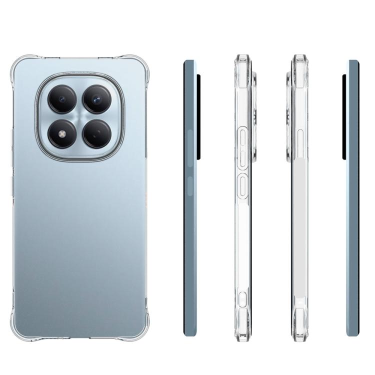 For Redmi Note 15 Pro 4G 163.2mm Shockproof Non-slip Thickening TPU Phone Case - Transparent
