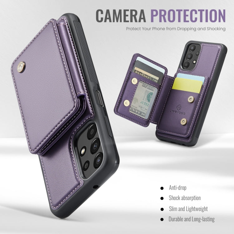 For Samsung Galaxy A13 4G JEEHOOD J05 Business Magnetic Style RFID Leather Phone Case