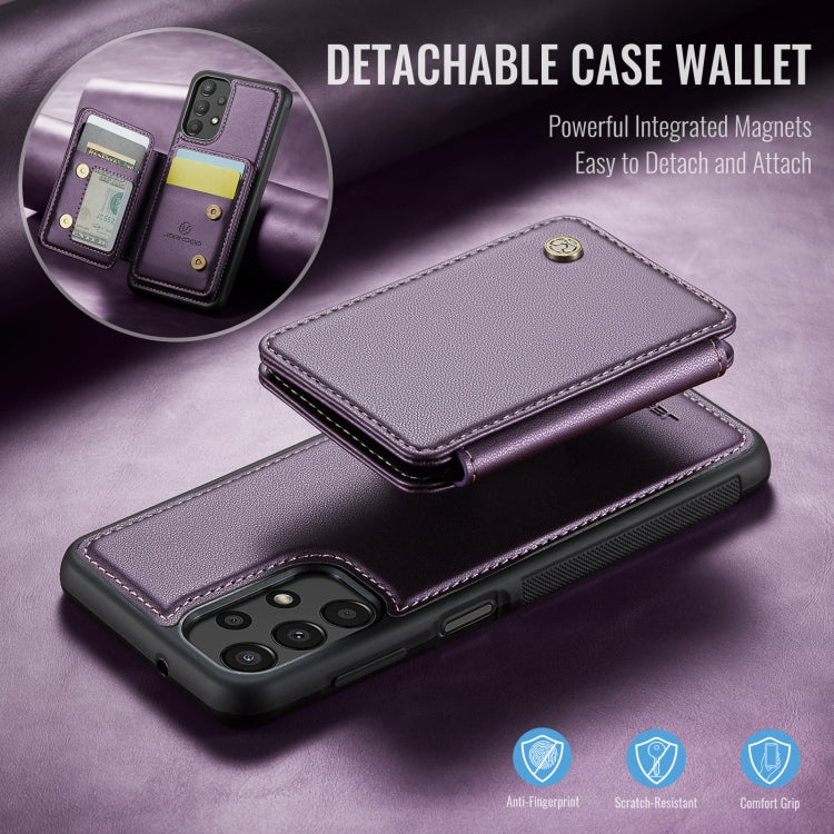 For Samsung Galaxy A13 4G JEEHOOD J05 Business Magnetic Style RFID Leather Phone Case