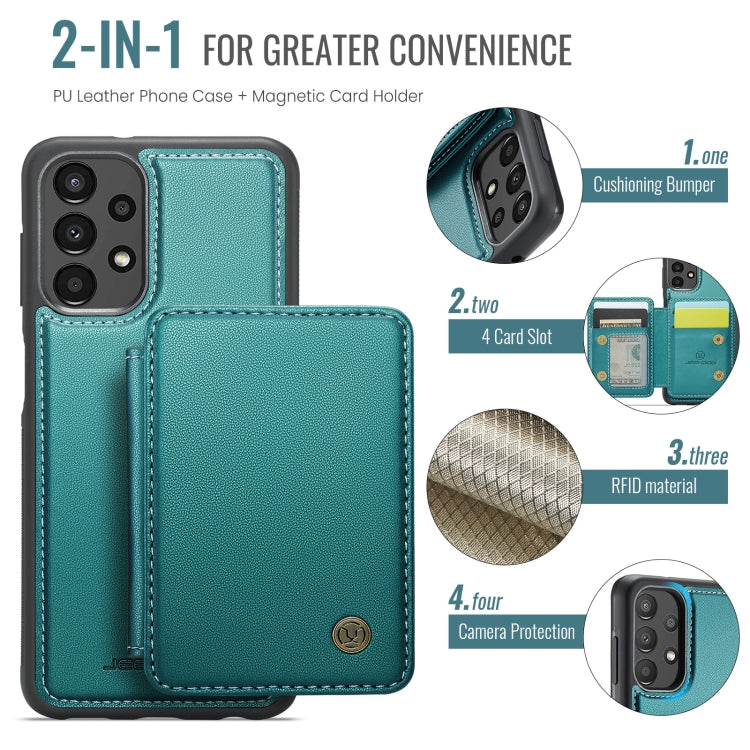 For Samsung Galaxy A13 4G JEEHOOD J05 Business Magnetic Style RFID Leather Phone Case