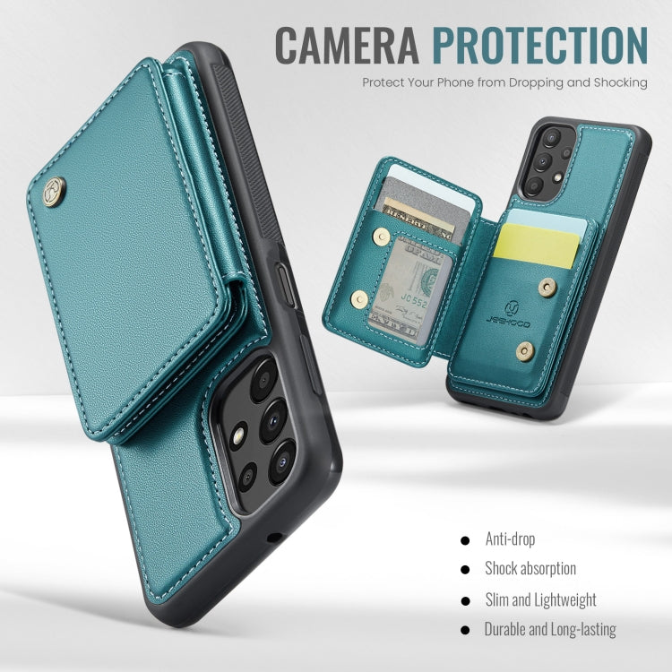 For Samsung Galaxy A13 4G JEEHOOD J05 Business Magnetic Style RFID Leather Phone Case