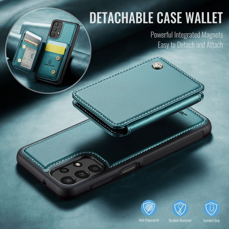 For Samsung Galaxy A13 4G JEEHOOD J05 Business Magnetic Style RFID Leather Phone Case