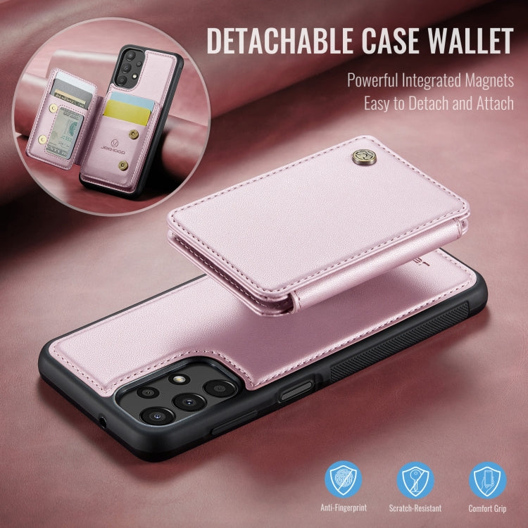 For Samsung Galaxy A13 4G JEEHOOD J05 Business Magnetic Style RFID Leather Phone Case