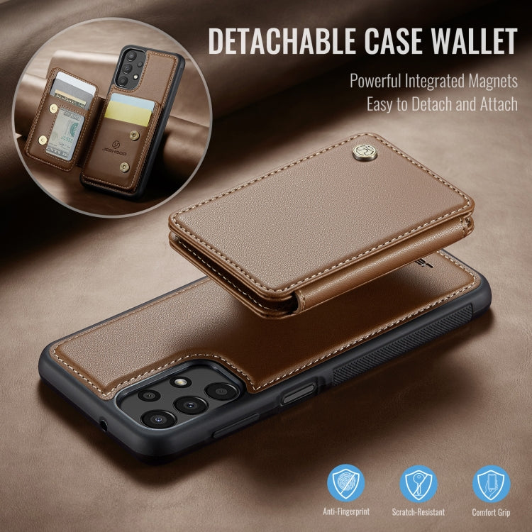 For Samsung Galaxy A13 4G JEEHOOD J05 Business Magnetic Style RFID Leather Phone Case