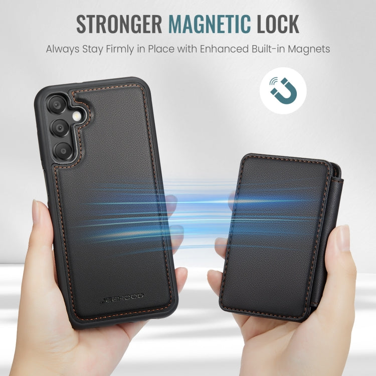 For Samsung Galaxy A15 JEEHOOD J05 Business Magnetic Style RFID Leather Phone Case