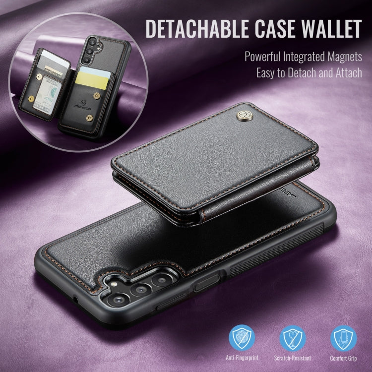 For Samsung Galaxy A15 JEEHOOD J05 Business Magnetic Style RFID Leather Phone Case