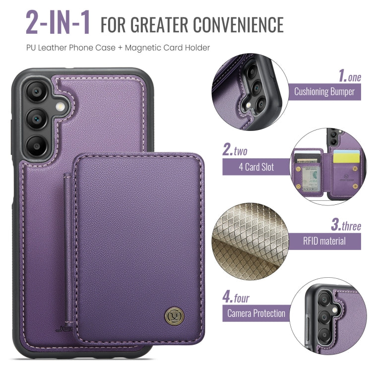 For Samsung Galaxy A15 JEEHOOD J05 Business Magnetic Style RFID Leather Phone Case