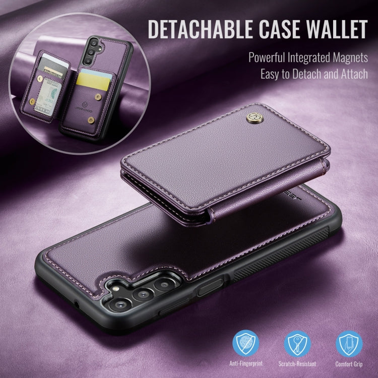 For Samsung Galaxy A15 JEEHOOD J05 Business Magnetic Style RFID Leather Phone Case