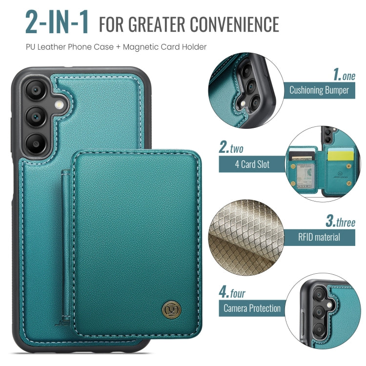 For Samsung Galaxy A15 JEEHOOD J05 Business Magnetic Style RFID Leather Phone Case