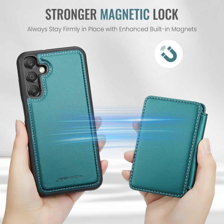For Samsung Galaxy A15 JEEHOOD J05 Business Magnetic Style RFID Leather Phone Case