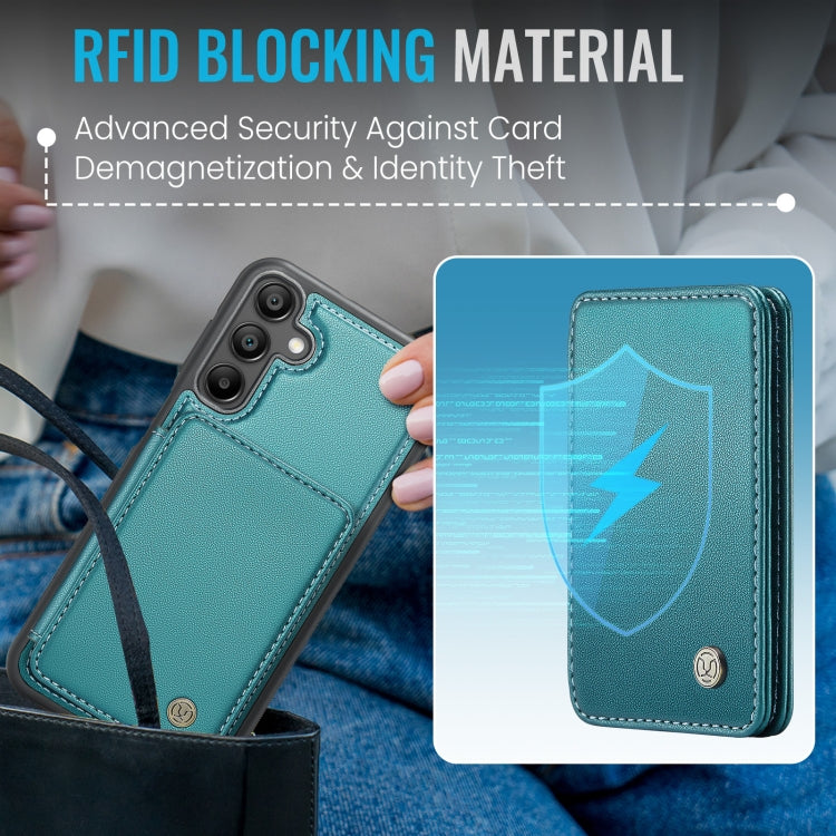 For Samsung Galaxy A15 JEEHOOD J05 Business Magnetic Style RFID Leather Phone Case