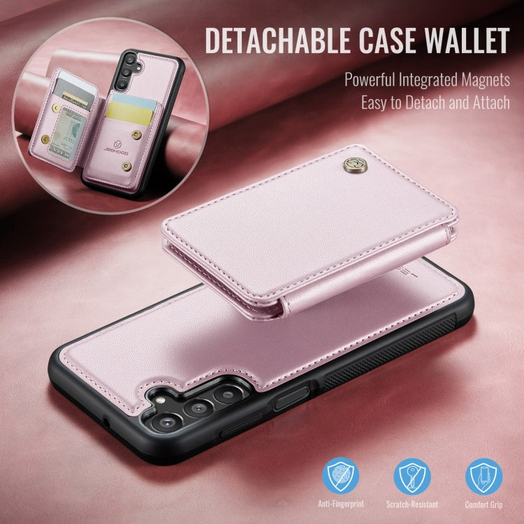 For Samsung Galaxy A15 JEEHOOD J05 Business Magnetic Style RFID Leather Phone Case