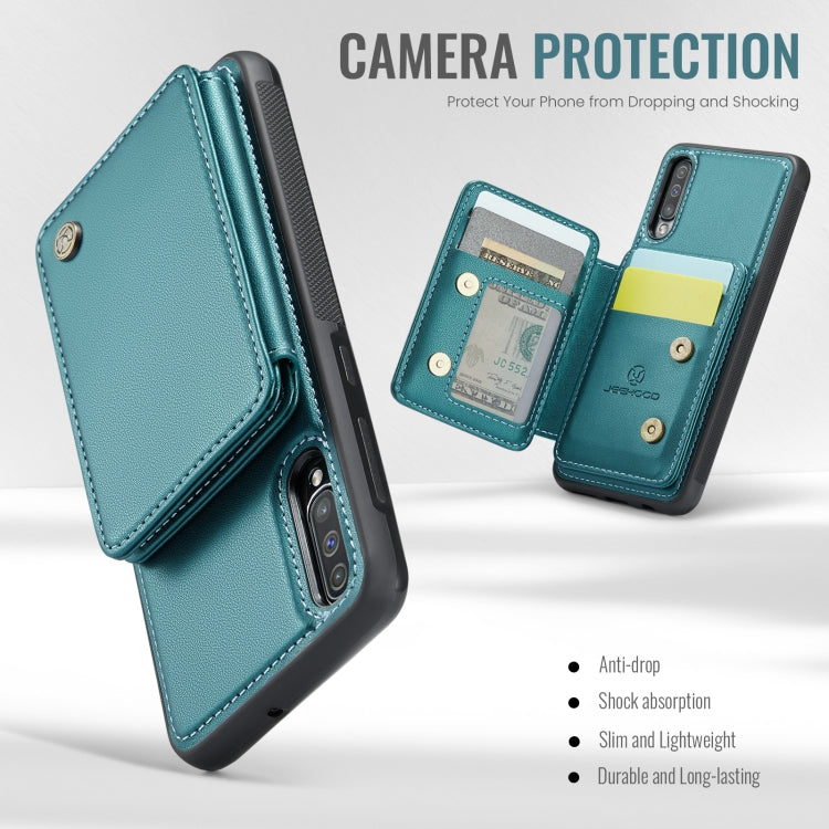 For Samsung Galaxy A50 JEEHOOD J05 Business Magnetic Style RFID Leather Phone Case