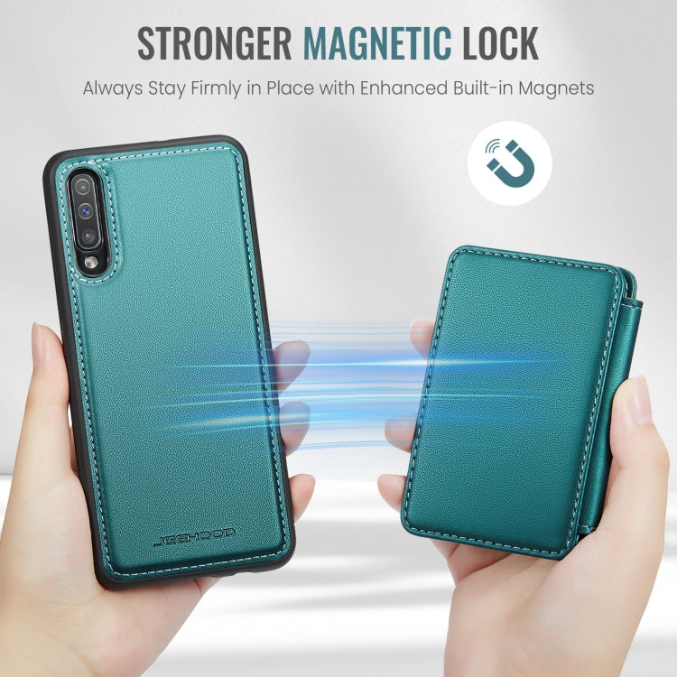 For Samsung Galaxy A50 JEEHOOD J05 Business Magnetic Style RFID Leather Phone Case