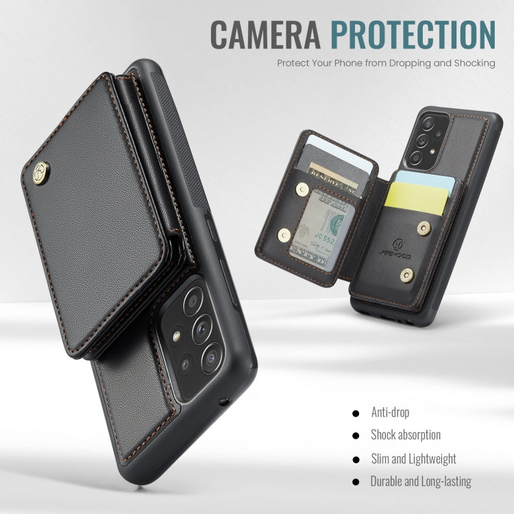 For Samsung Galaxy A52 5G / A52 4G JEEHOOD J05 Business Magnetic Style RFID Leather Phone Case