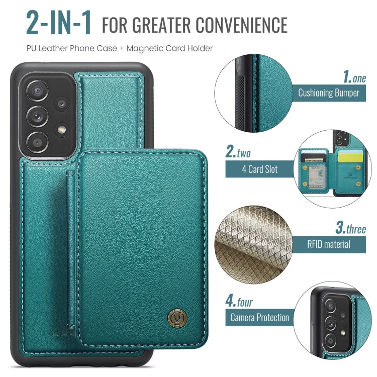 For Samsung Galaxy A52 5G / A52 4G JEEHOOD J05 Business Magnetic Style RFID Leather Phone Case