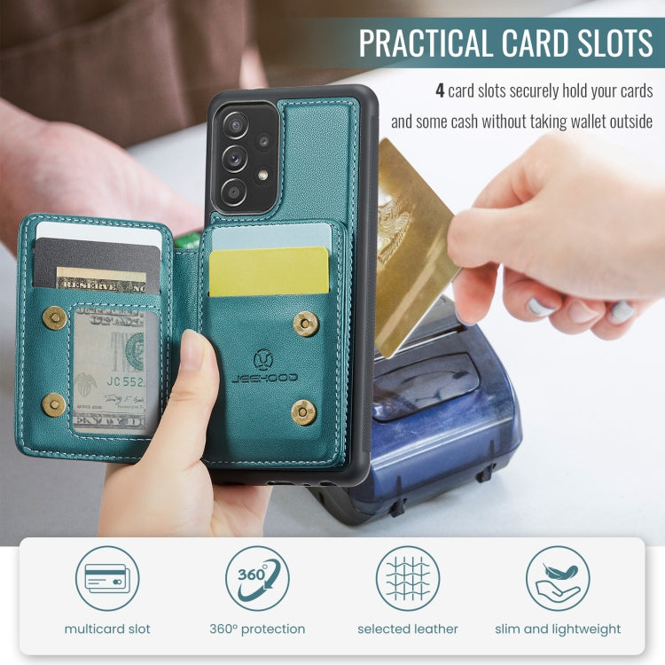 For Samsung Galaxy A52 5G / A52 4G JEEHOOD J05 Business Magnetic Style RFID Leather Phone Case