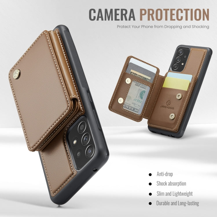 For Samsung Galaxy A52 5G / A52 4G JEEHOOD J05 Business Magnetic Style RFID Leather Phone Case