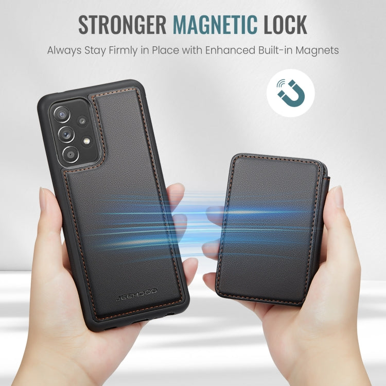 For Samsung Galaxy A52s 5G JEEHOOD J05 Business Magnetic Style RFID Leather Phone Case