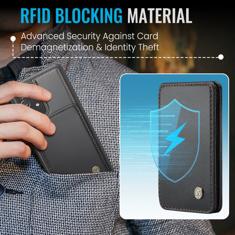 For Samsung Galaxy A52s 5G JEEHOOD J05 Business Magnetic Style RFID Leather Phone Case