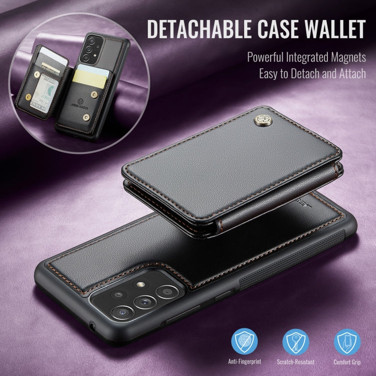 For Samsung Galaxy A52s 5G JEEHOOD J05 Business Magnetic Style RFID Leather Phone Case