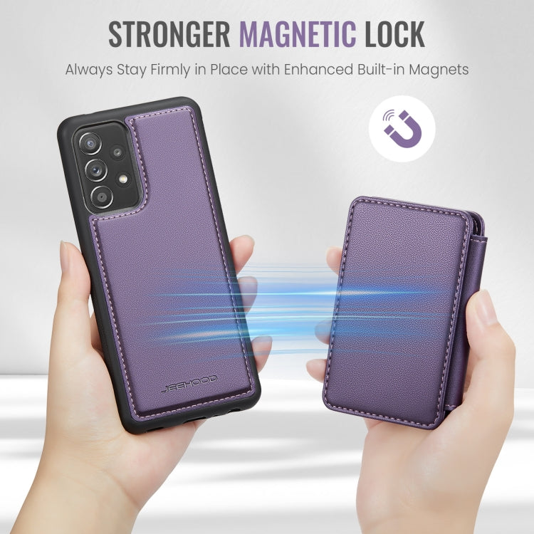 For Samsung Galaxy A52s 5G JEEHOOD J05 Business Magnetic Style RFID Leather Phone Case