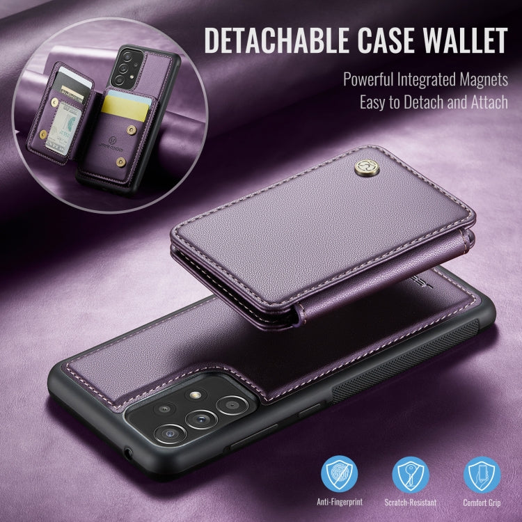 For Samsung Galaxy A52s 5G JEEHOOD J05 Business Magnetic Style RFID Leather Phone Case