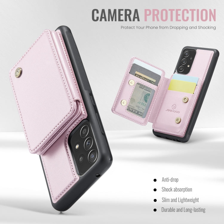 For Samsung Galaxy A52s 5G JEEHOOD J05 Business Magnetic Style RFID Leather Phone Case