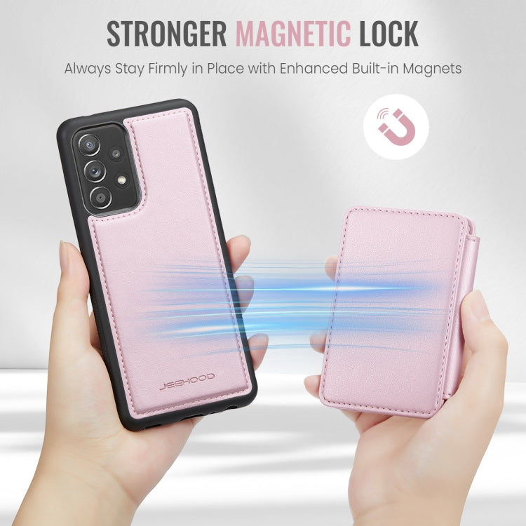 For Samsung Galaxy A52s 5G JEEHOOD J05 Business Magnetic Style RFID Leather Phone Case