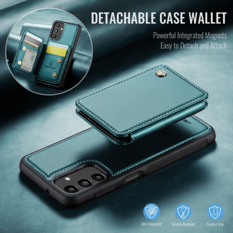For Samsung Galaxy A13 5G JEEHOOD J05 Business Magnetic Style RFID Leather Phone Case