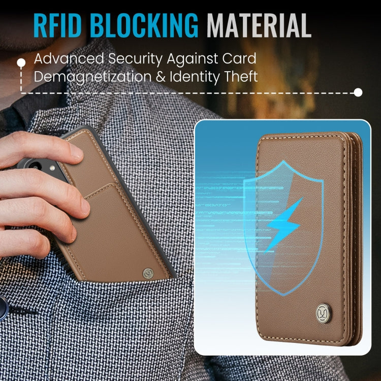 For Samsung Galaxy A13 5G JEEHOOD J05 Business Magnetic Style RFID Leather Phone Case